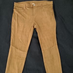 Tan faux suede pants